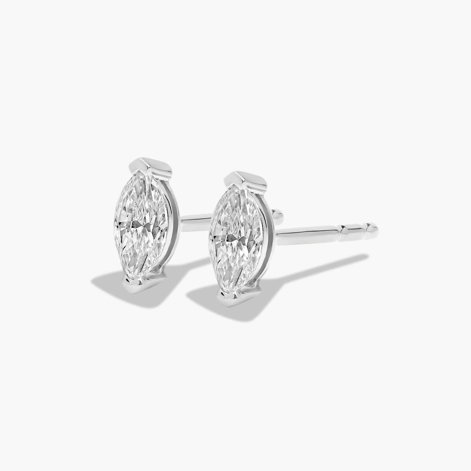 Marquise Cut 0.25 CTW Diamond Stud Earrings In Platinum
