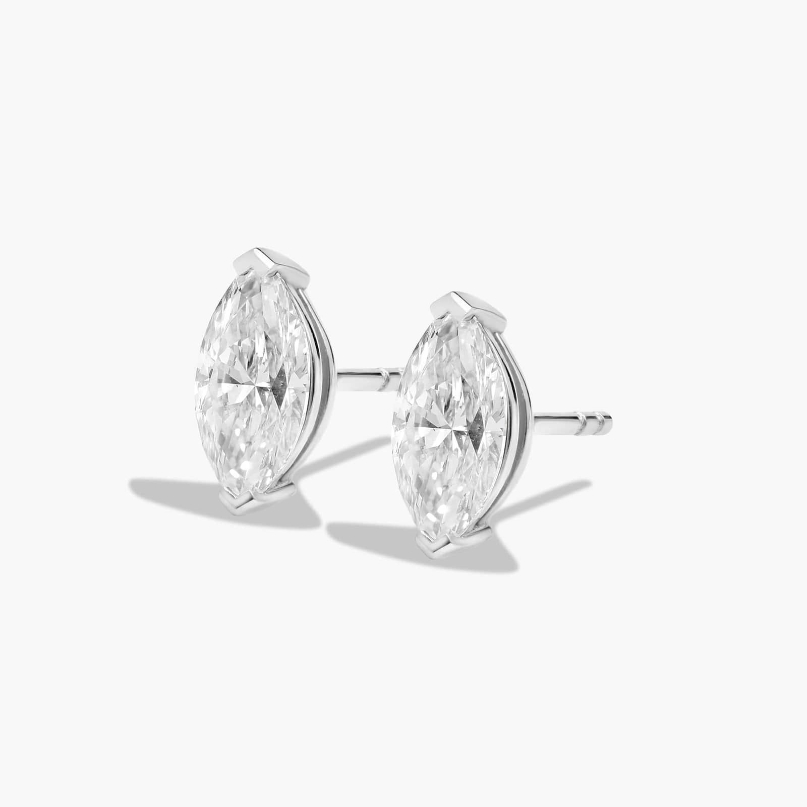 Marquise Cut 1.5 CTW Diamond Stud Earrings In Platinum