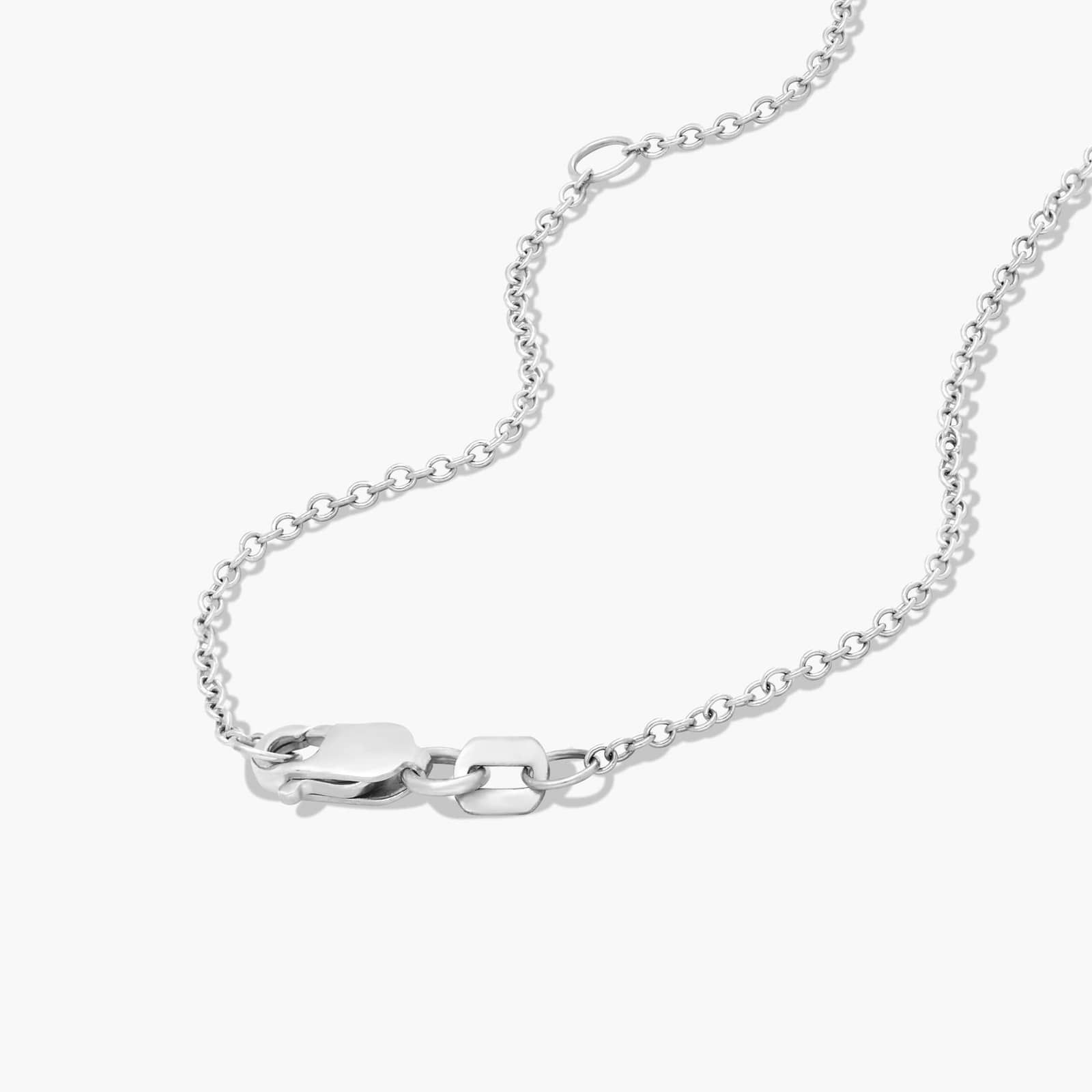 14K White Gold Emerald Cut Lab-Grown Diamond Solitaire Pendant (0.50 CTW - F-G / VS2-SI1)