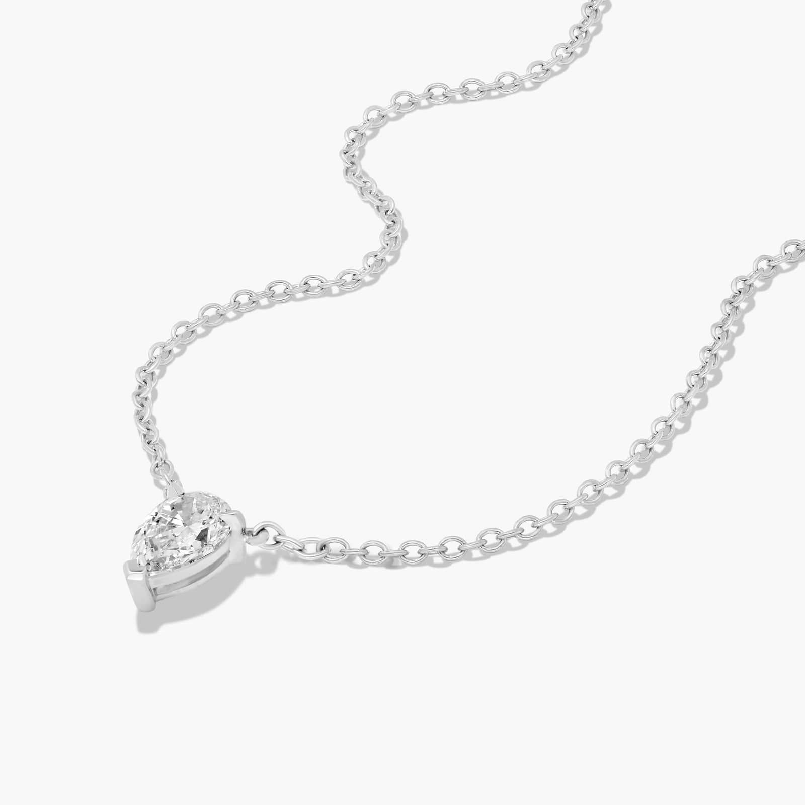 Platinum Pear Shape Diamond Solitaire Pendant (0.25 CTW - H-I / SI1-SI2)