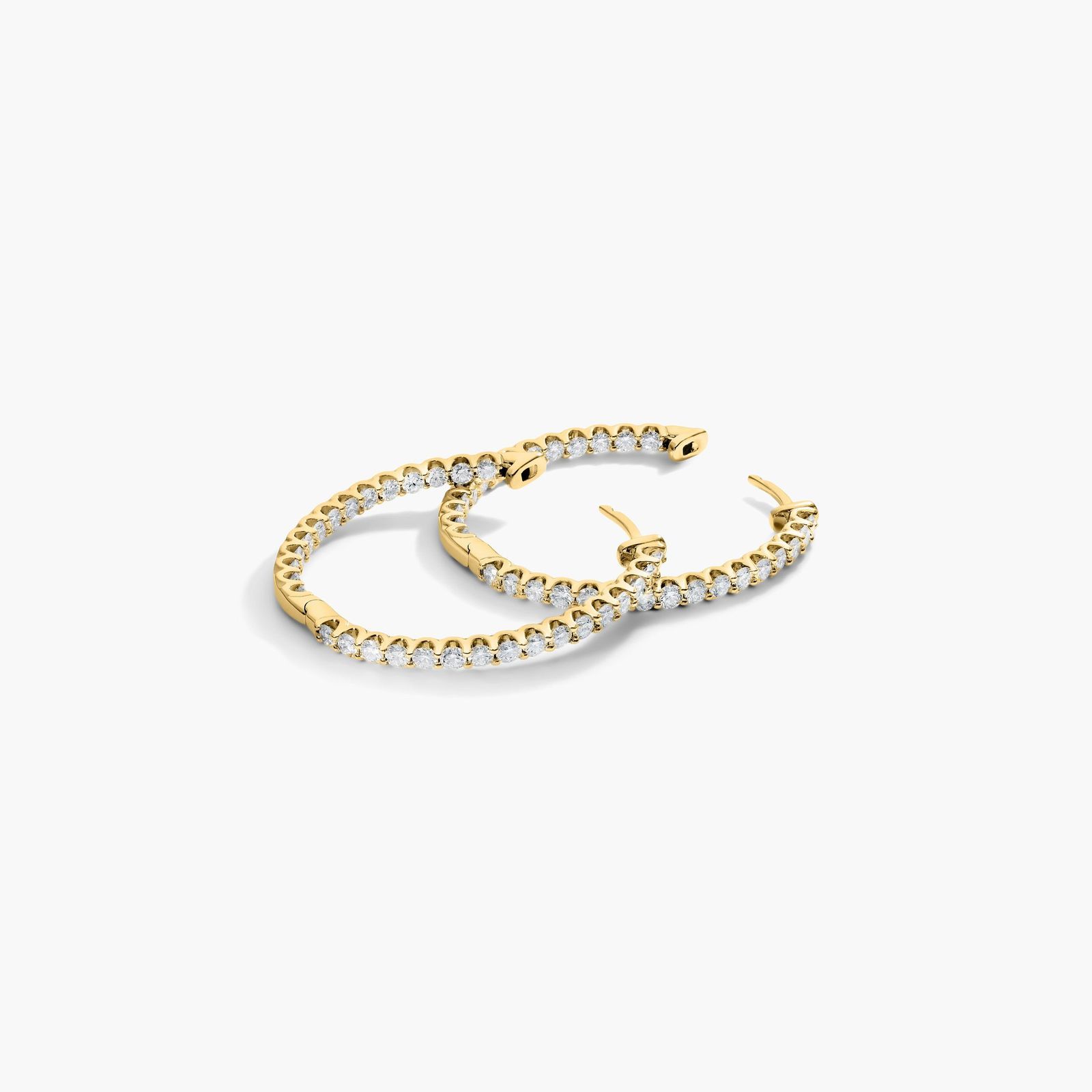 Inside Out 2 CTW Lab-Grown Diamond Hoop Earrings In 14K Yellow Gold