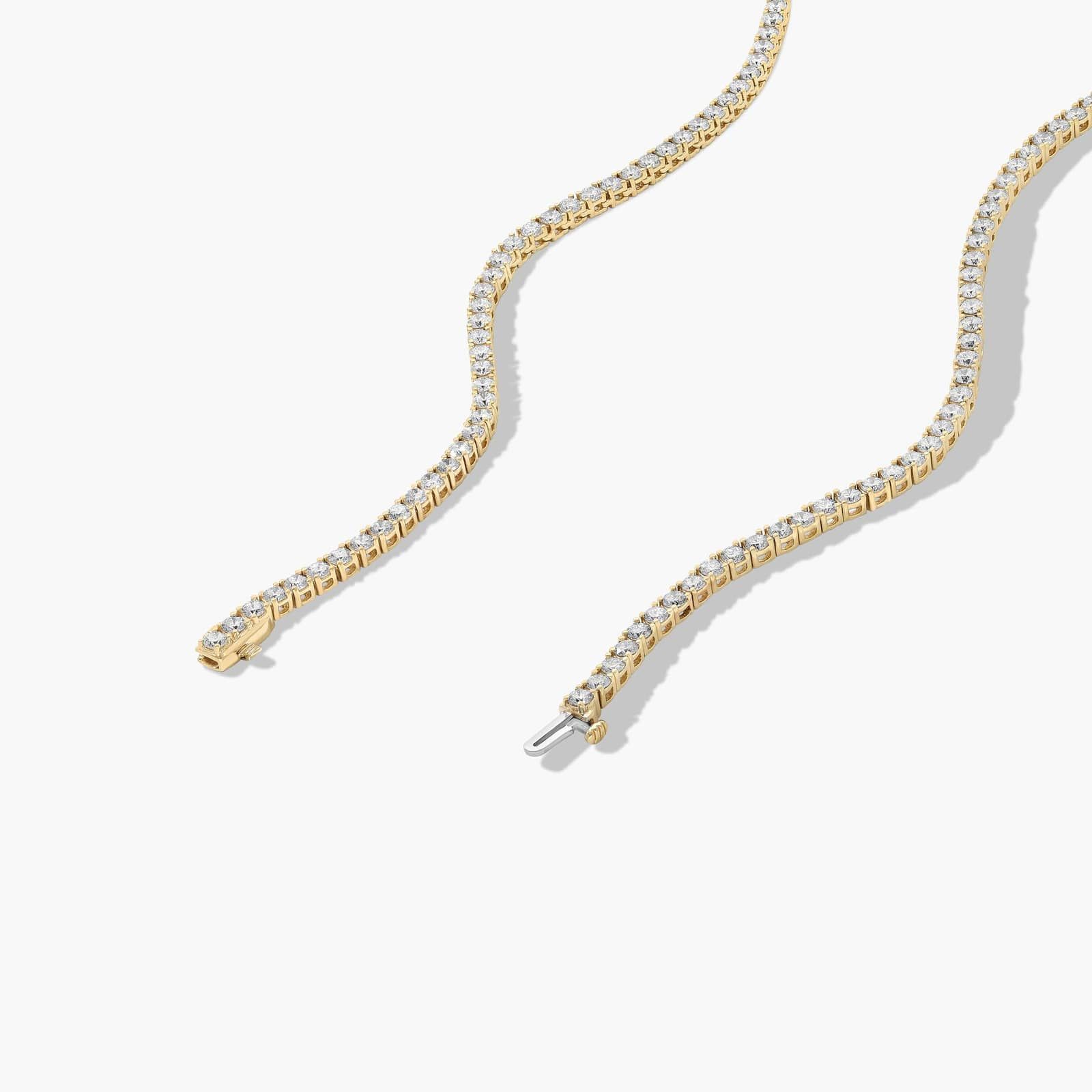 14K Yellow Gold Straight Lab-Grown Diamond Tennis Necklace (10.00 CTW - F-G / VS2-SI1)