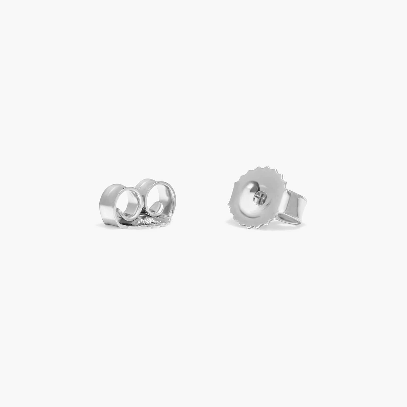 Bezel Diamond Stud Earrings With 0.5 CTW Pear Shaped Diamonds in 14K White Gold