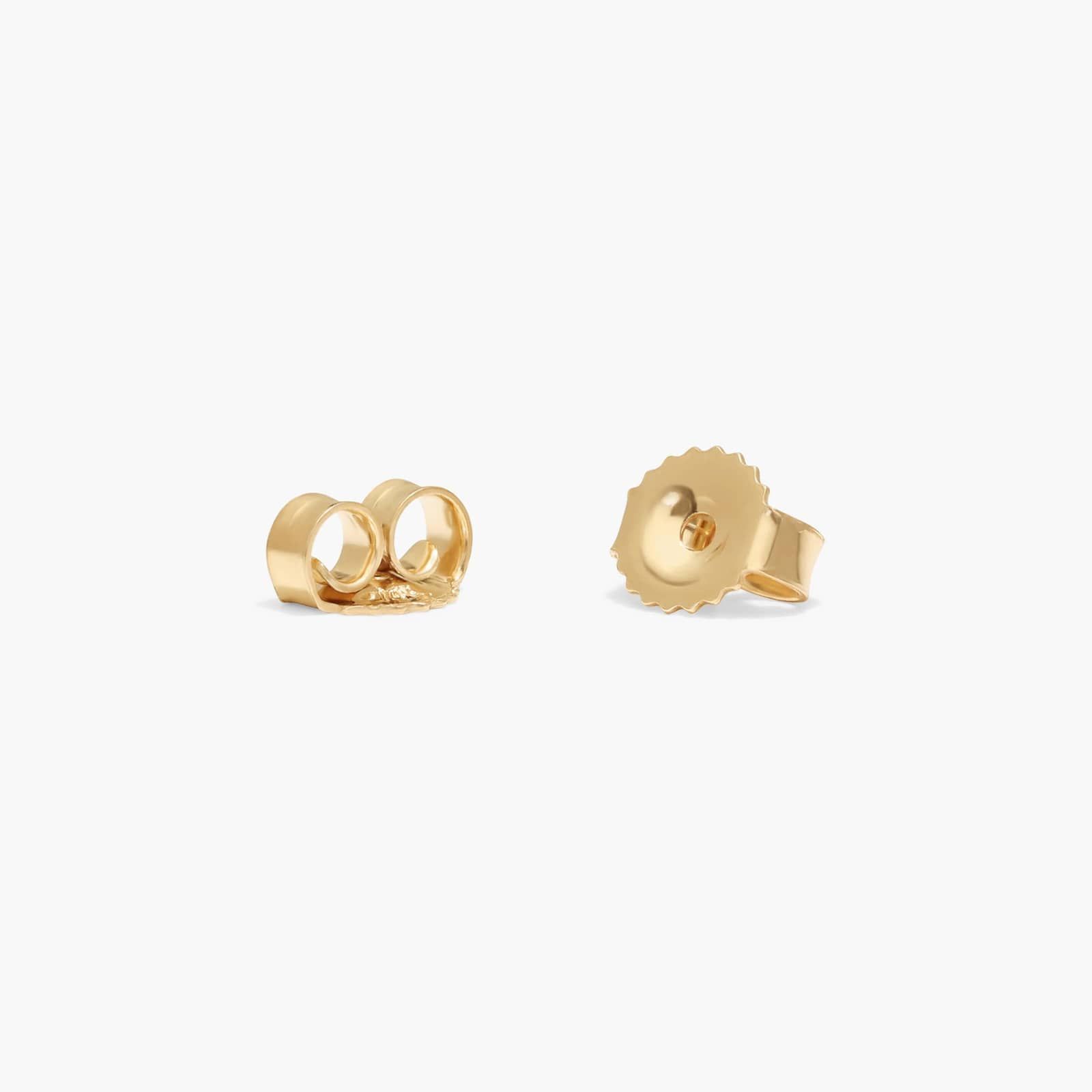 Bezel Diamond Stud Earrings With 0.5 CTW Pear Shaped Diamonds in 14K Yellow Gold