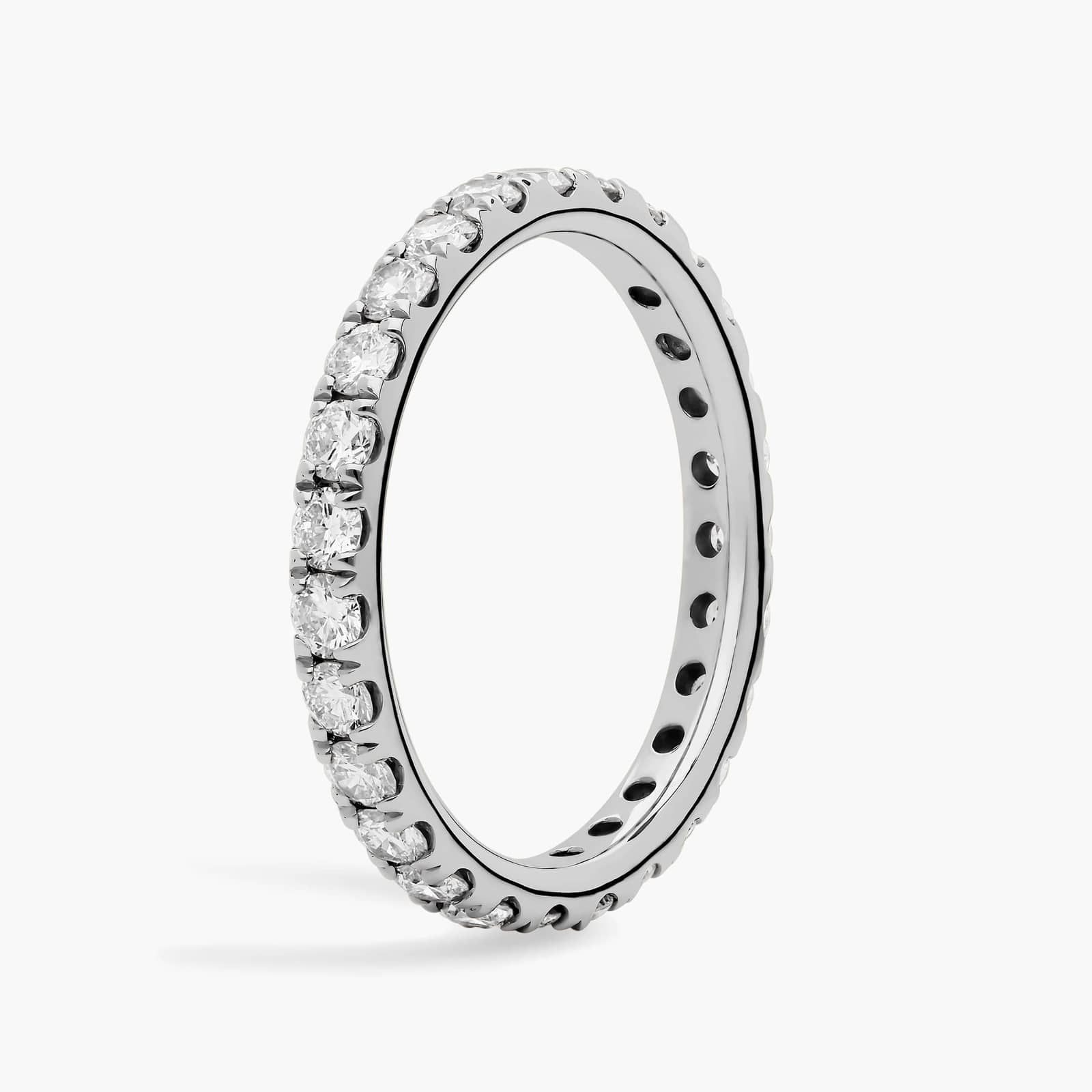 Riviera Pavé Diamond Eternity Ring in 14k White Gold (1 ct. tw.)