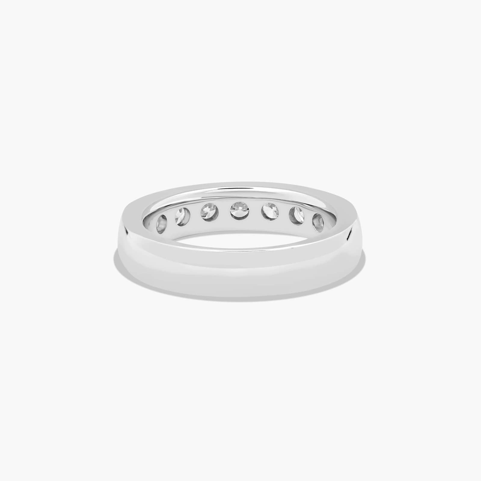 Channel Set Seven Stone Anniversary Ring With 1 CTW Diamonds In 14K White Gold (4.50mm)