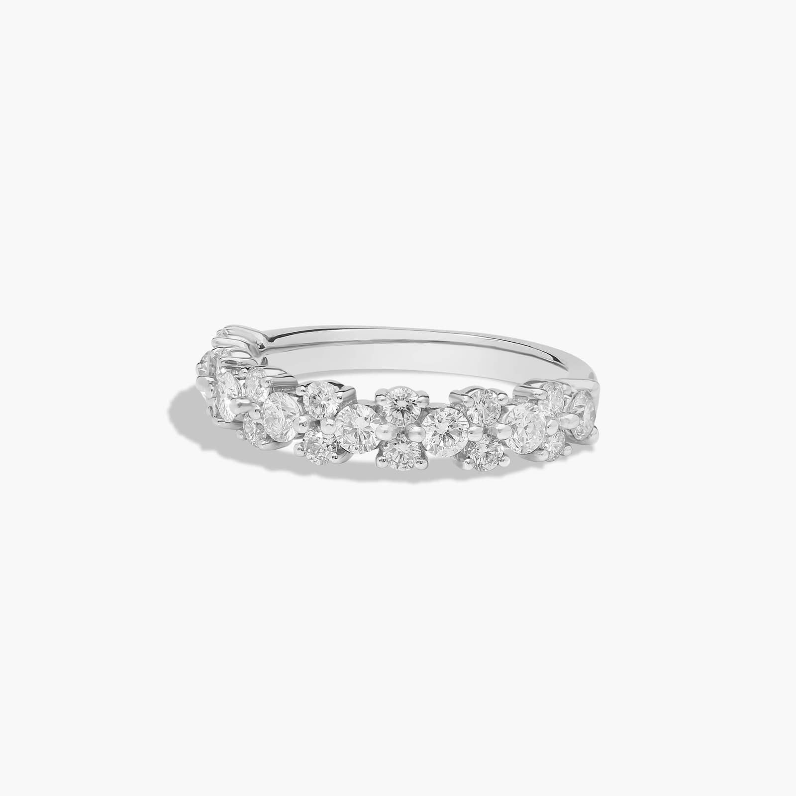 Butterfly Diamond Wedding Ring In 14K White Gold (2.00mm)