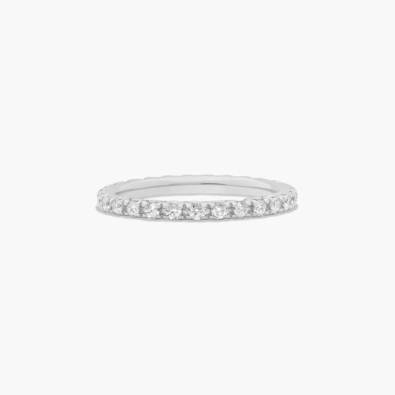 French Cut Pavé Set Diamond Eternity Ring In Platinum (2.00mm)