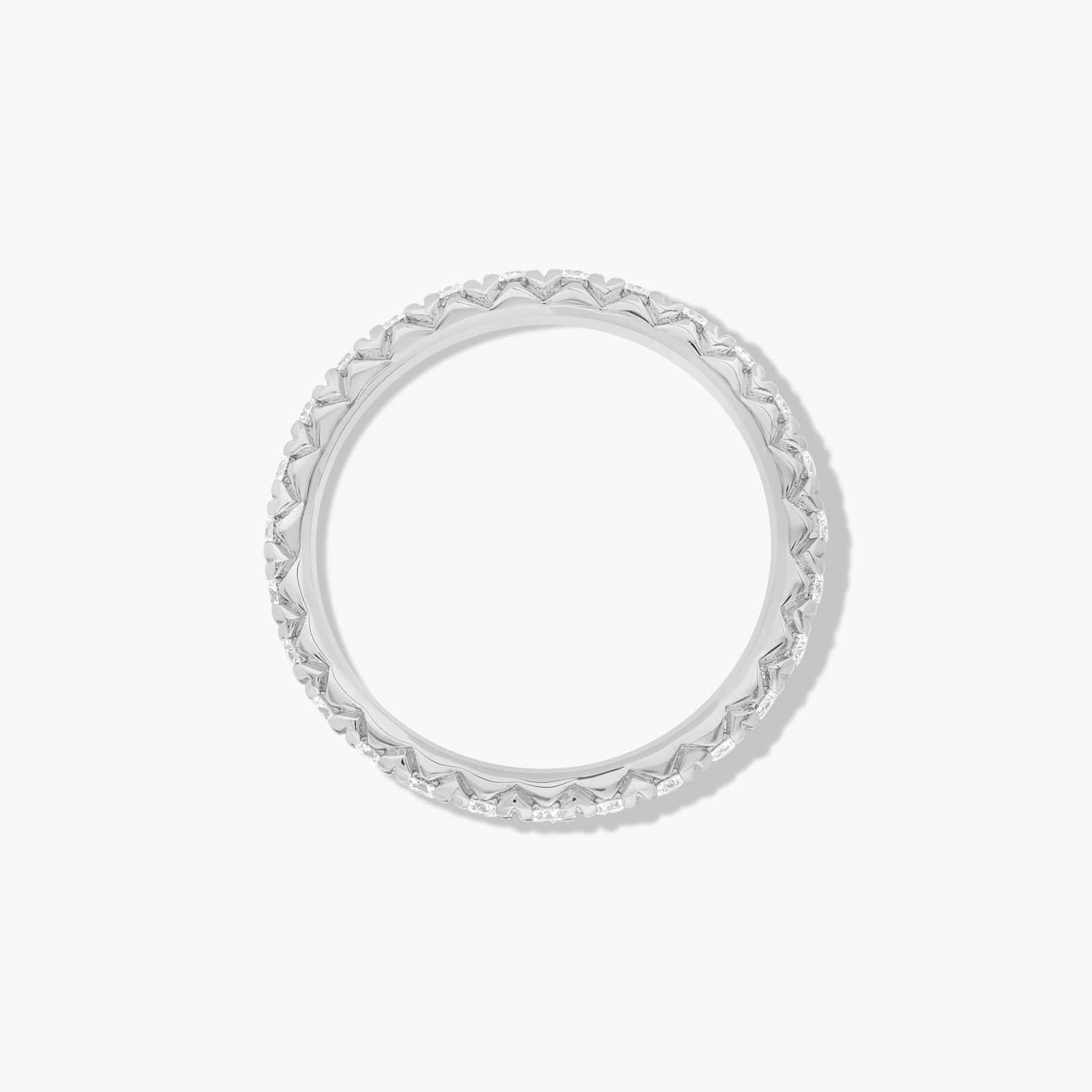 French Cut Pavé Eternity Ring With 0.56 CTW Diamonds In 14K White Gold (2.00mm)