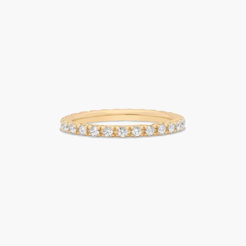 French Cut Pavé Eternity Ring With 0.5 CTW Diamonds In 14K Yellow Gold (2.00mm)