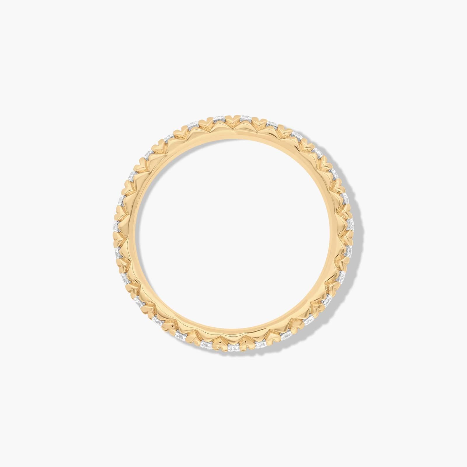 French Cut Pavé Eternity Ring With 0.5 CTW Diamonds In 14K Yellow Gold (2.00mm)