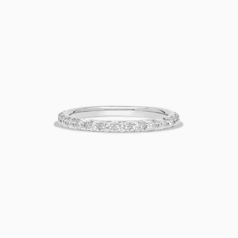 Rounded French-Cut Pavé Wedding Ring With 0.34 CTW Diamonds In Platinum (1.60mm)