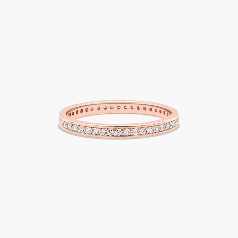 Pavé Diamond Eternity Ring In 14K Rose Gold (2.00mm)