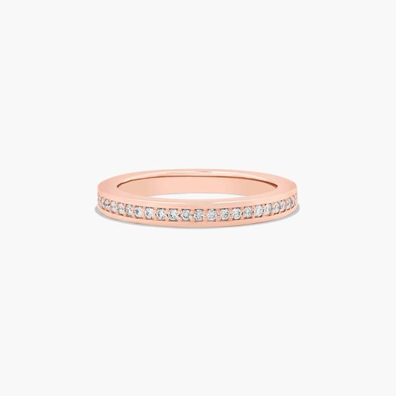 Pavé Wedding Ring With 0.2 CTW Diamonds In 14K Rose Gold (2.50mm)