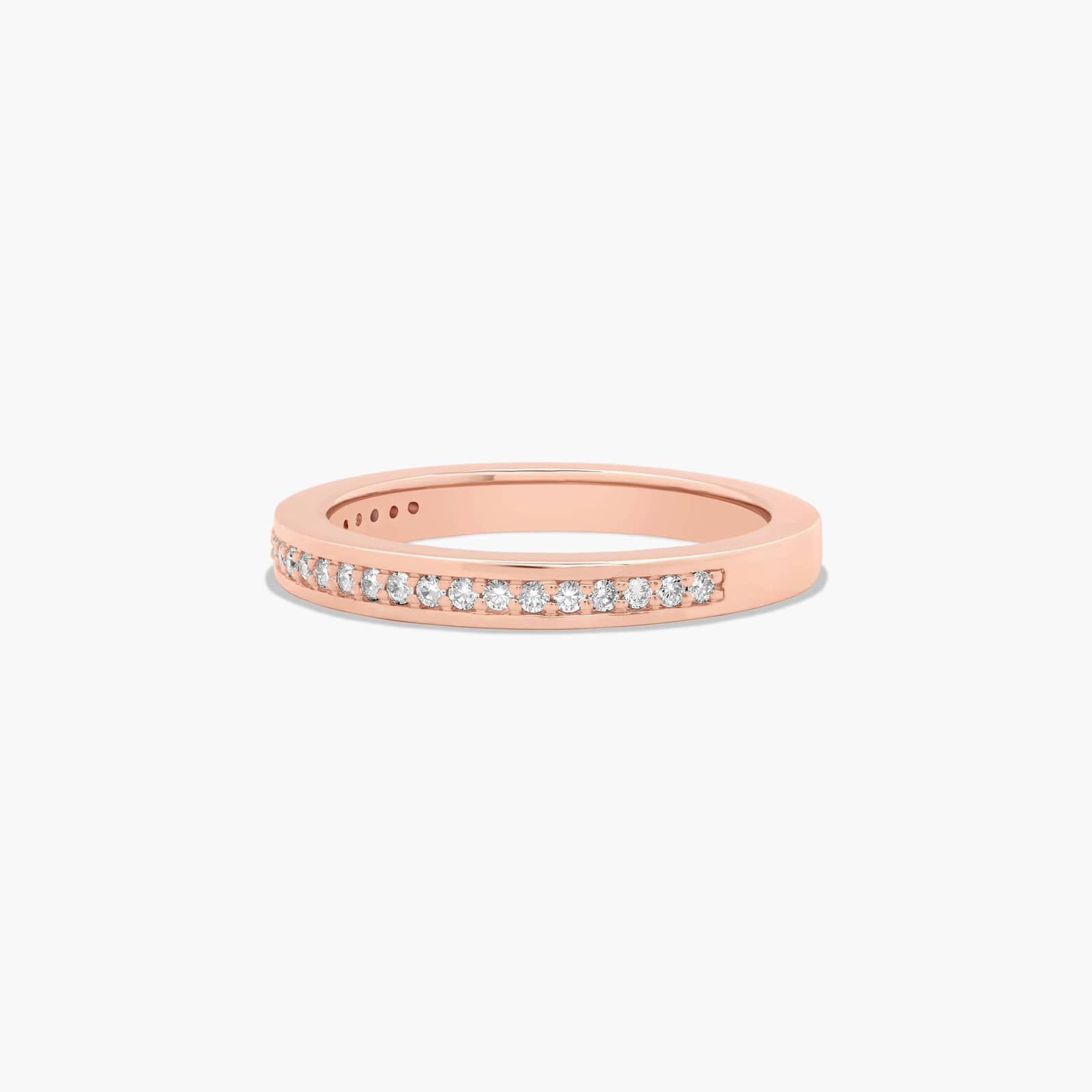Pavé Wedding Ring With 0.2 CTW Diamonds In 14K Rose Gold (2.50mm)