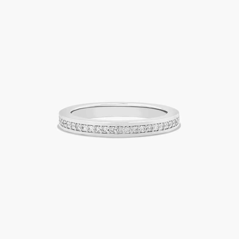 Pavé Wedding Ring With 0.17 CTW Diamonds In 14K White Gold (2.50mm)