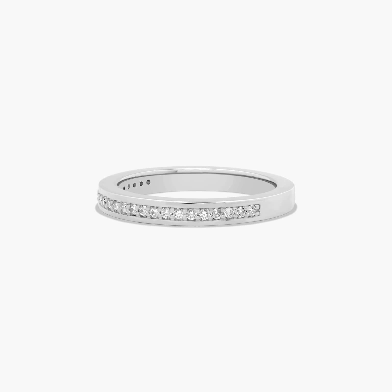 Pavé Wedding Ring With 0.17 CTW Diamonds In 14K White Gold (2.50mm)
