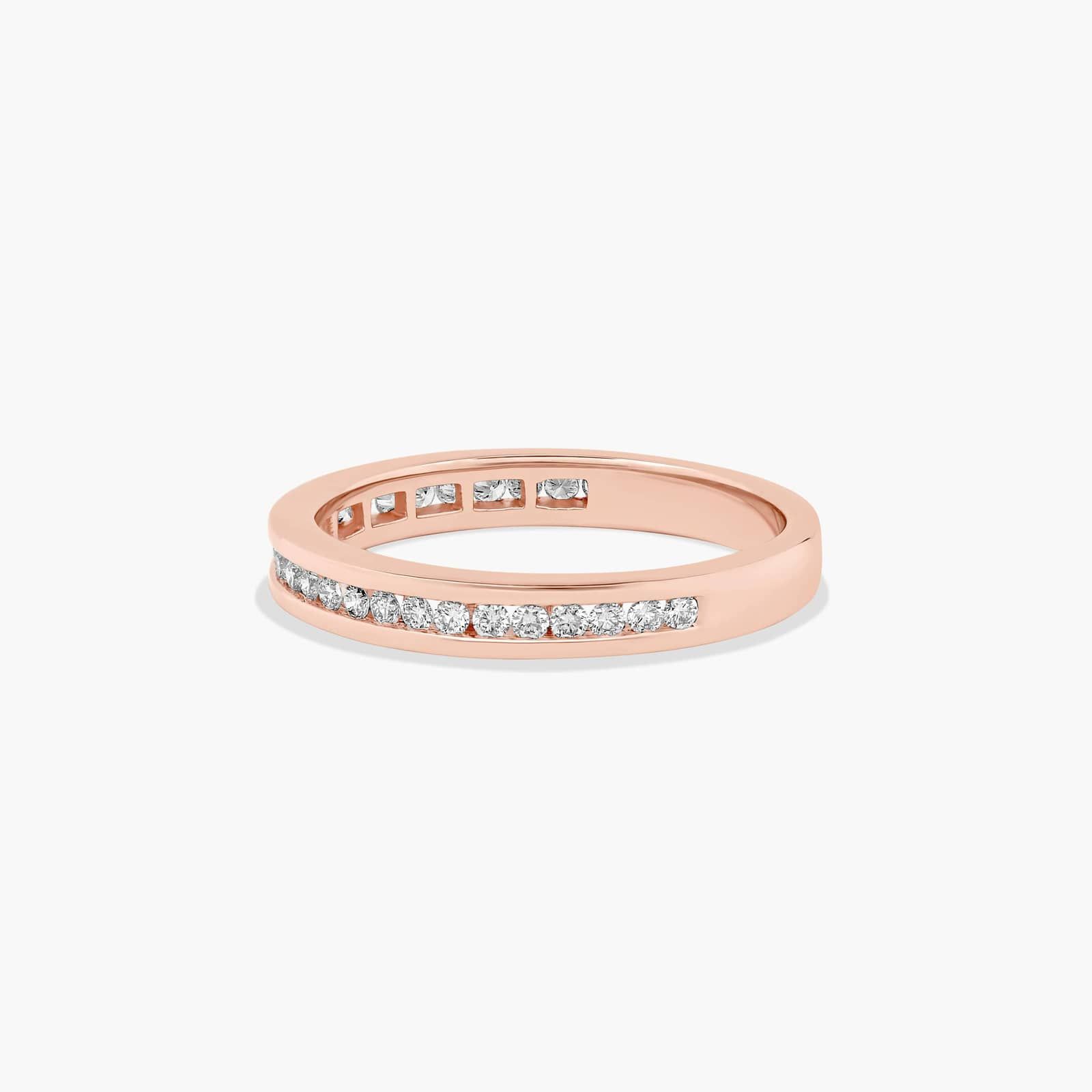 Channel Set Wedding Ring With 0.25 CTW Diamonds In 14K Rose Gold (2.50mm)