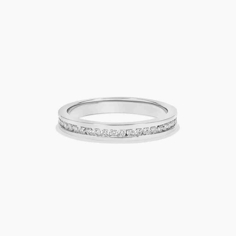 Channel Set Wedding Ring With 0.25 CTW Diamonds In 14K White Gold (2.50mm)