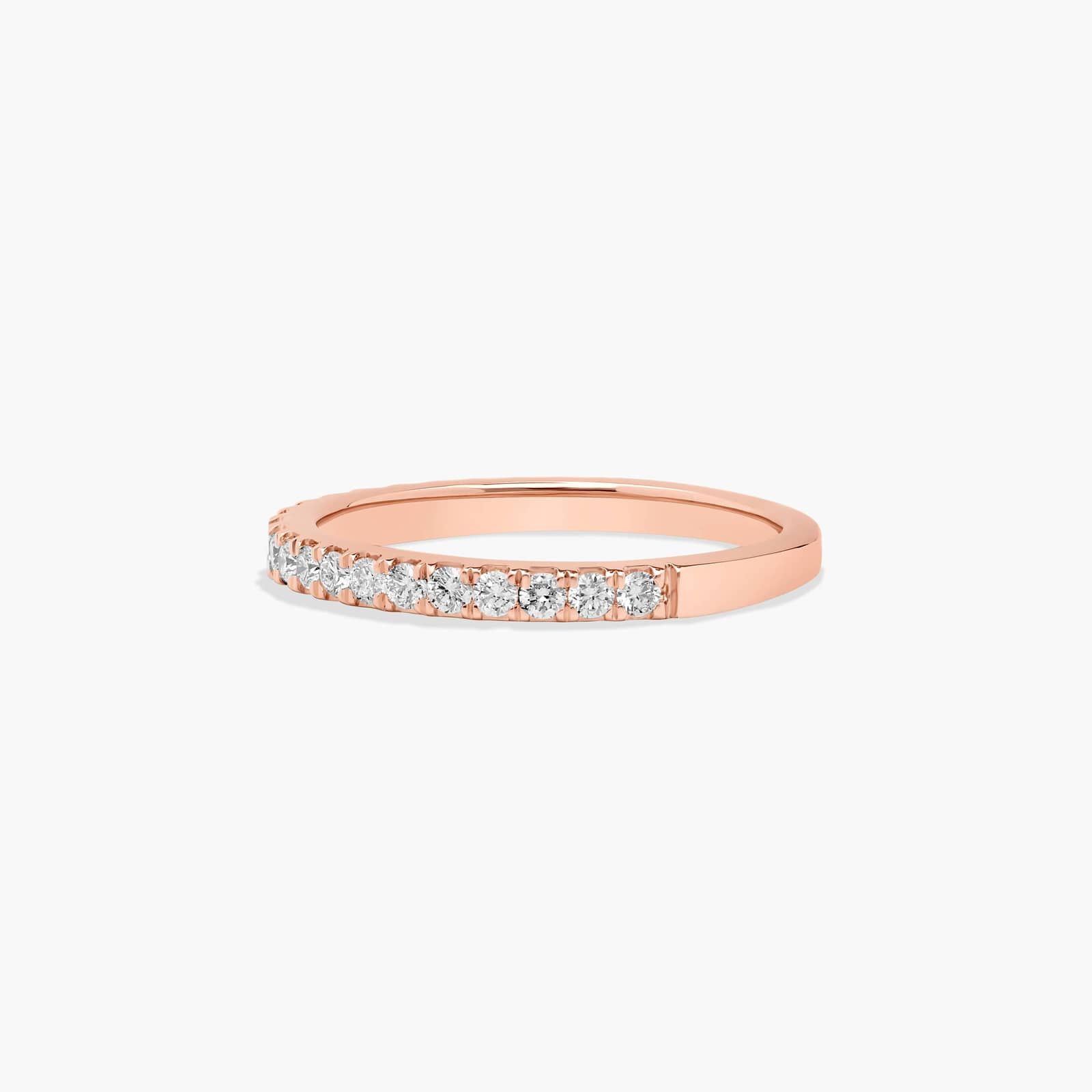 Common Prong Wedding Ring With 0.37 CTW Diamonds In 14K Rose Gold (1.50mm)