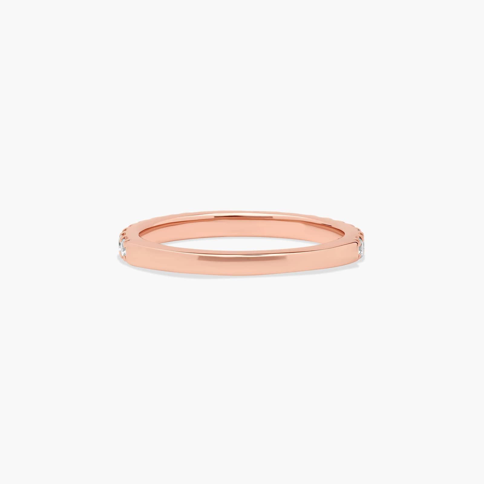 Common Prong Wedding Ring With 0.37 CTW Diamonds In 14K Rose Gold (1.50mm)