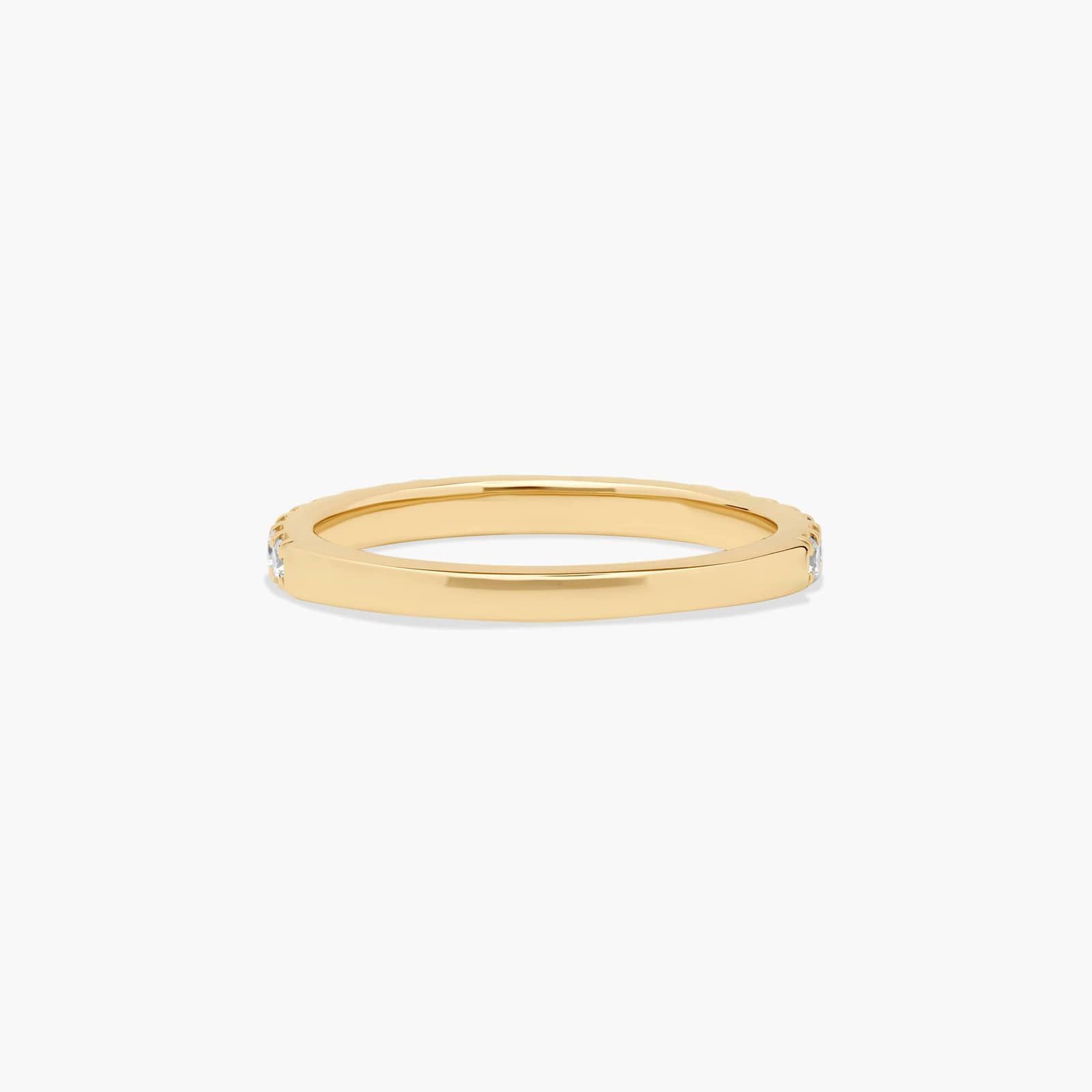 Common Prong Wedding Ring With 0.37 CTW Diamonds In 14K Yellow Gold (1.50mm)