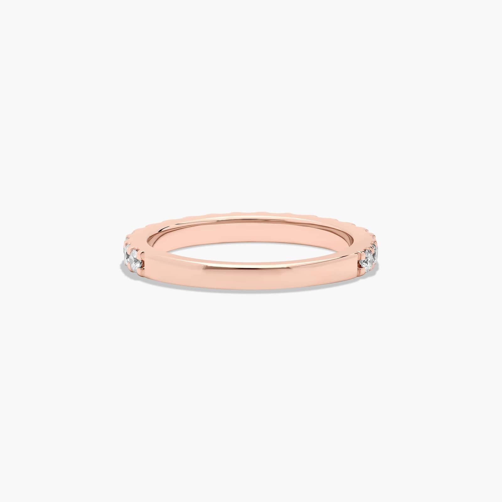 Split Prong Wedding Ring With 0.45 CTW Diamonds In 14K Rose Gold (2.00mm)
