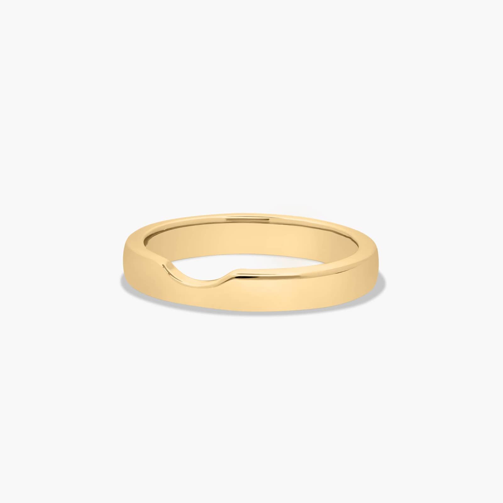 Cross Prong Wedding Ring In 14K Yellow Gold (3.00mm)