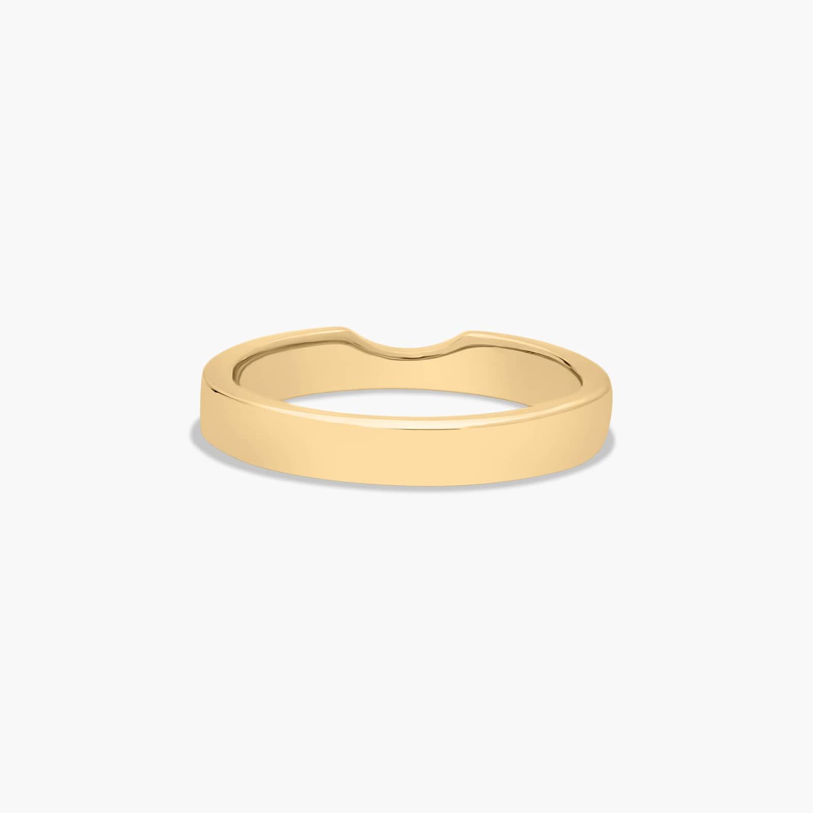 Cross Prong Wedding Ring In 14K Yellow Gold (3.00mm)