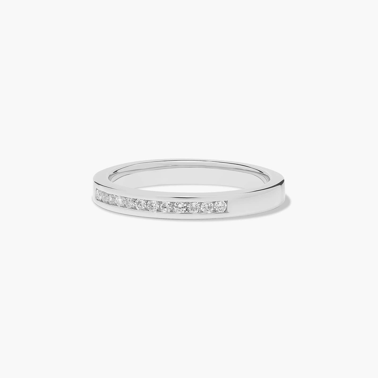 Channel Set Wedding Ring With 0.16 CTW Diamonds In 14K White Gold (2.50mm)