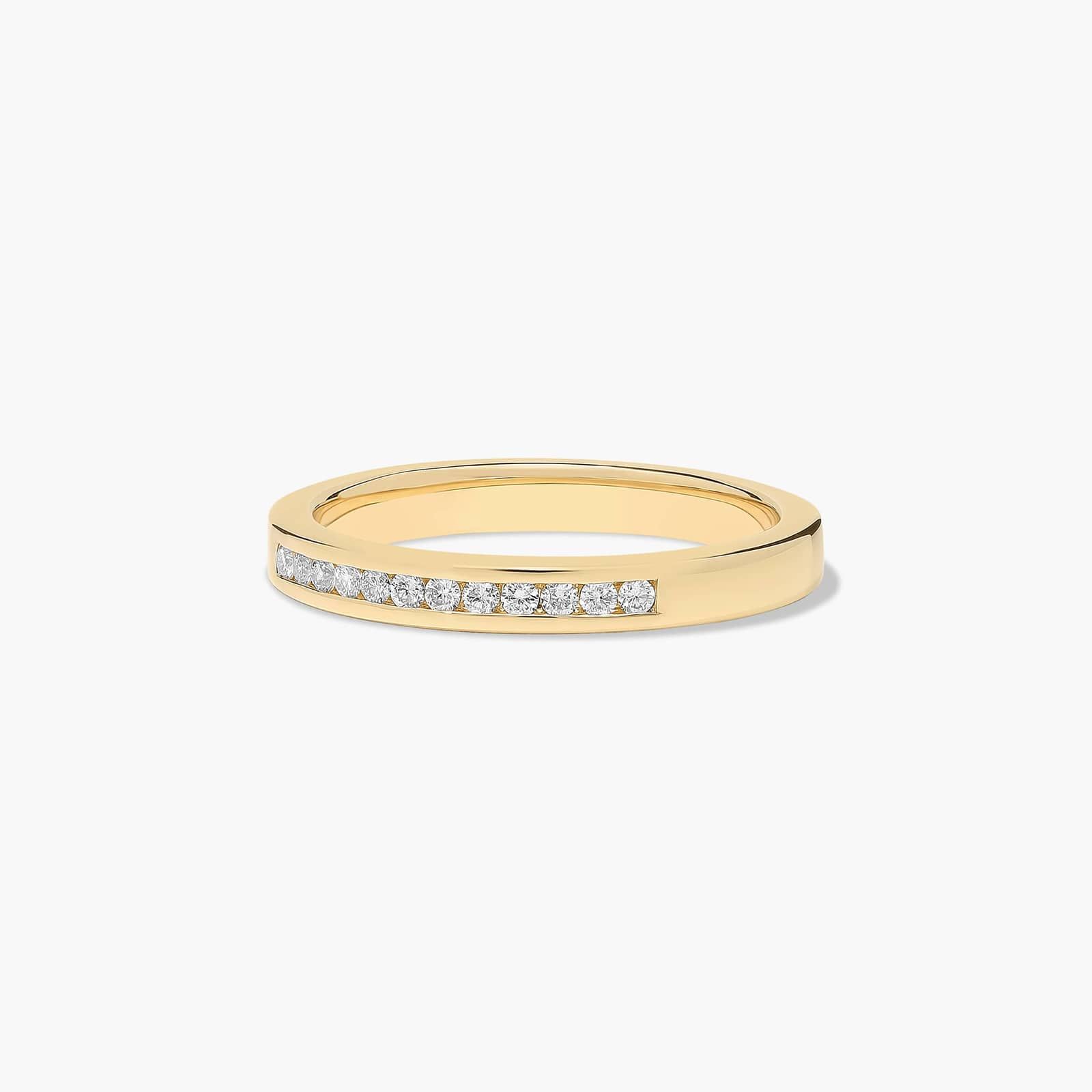 Channel Set Wedding Ring With 0.16 CTW Diamonds In 18K Yellow Gold (2.50mm)
