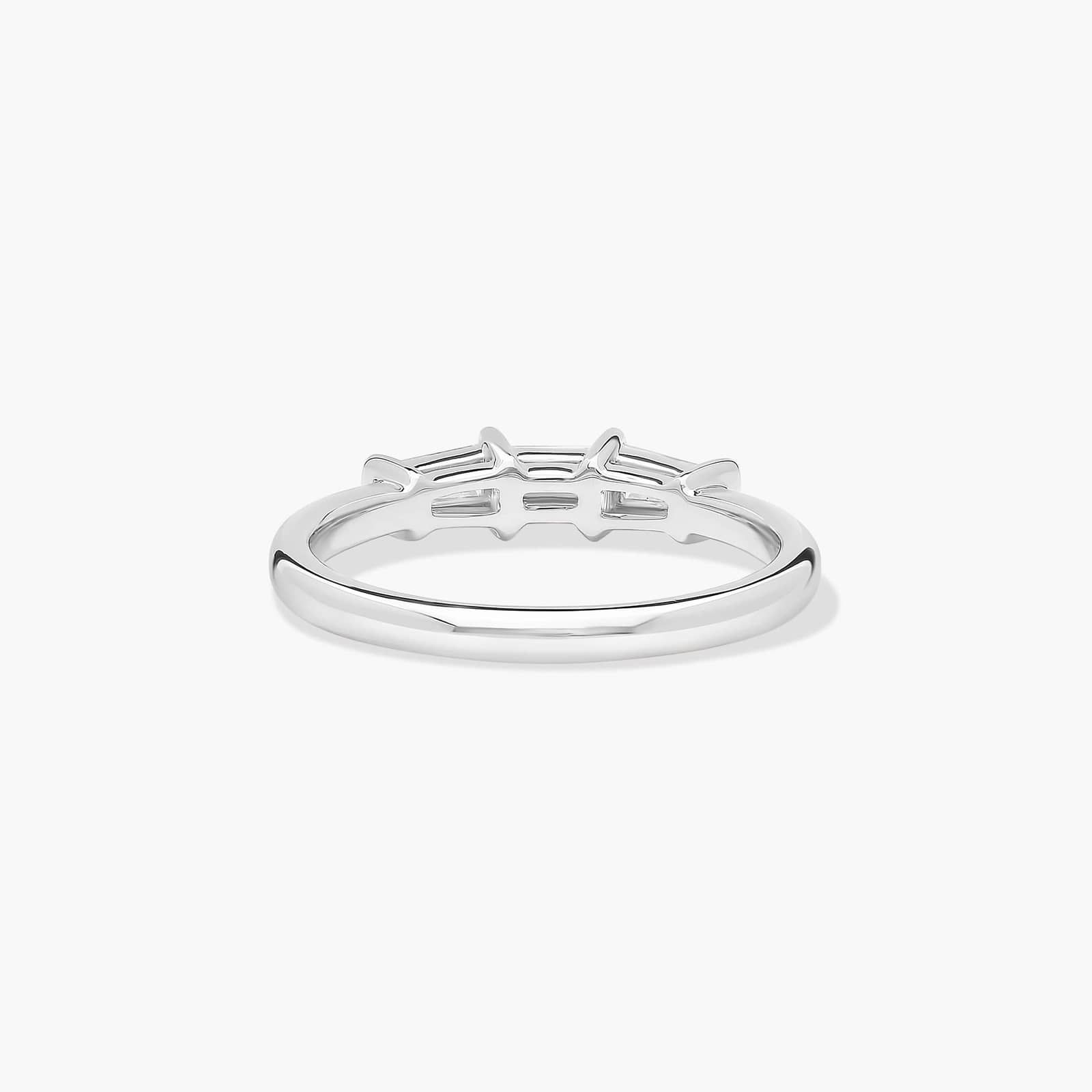 Tapered Baguette Wedding Ring With 0.33 CTW Diamonds In 18K White Gold (2.00mm)