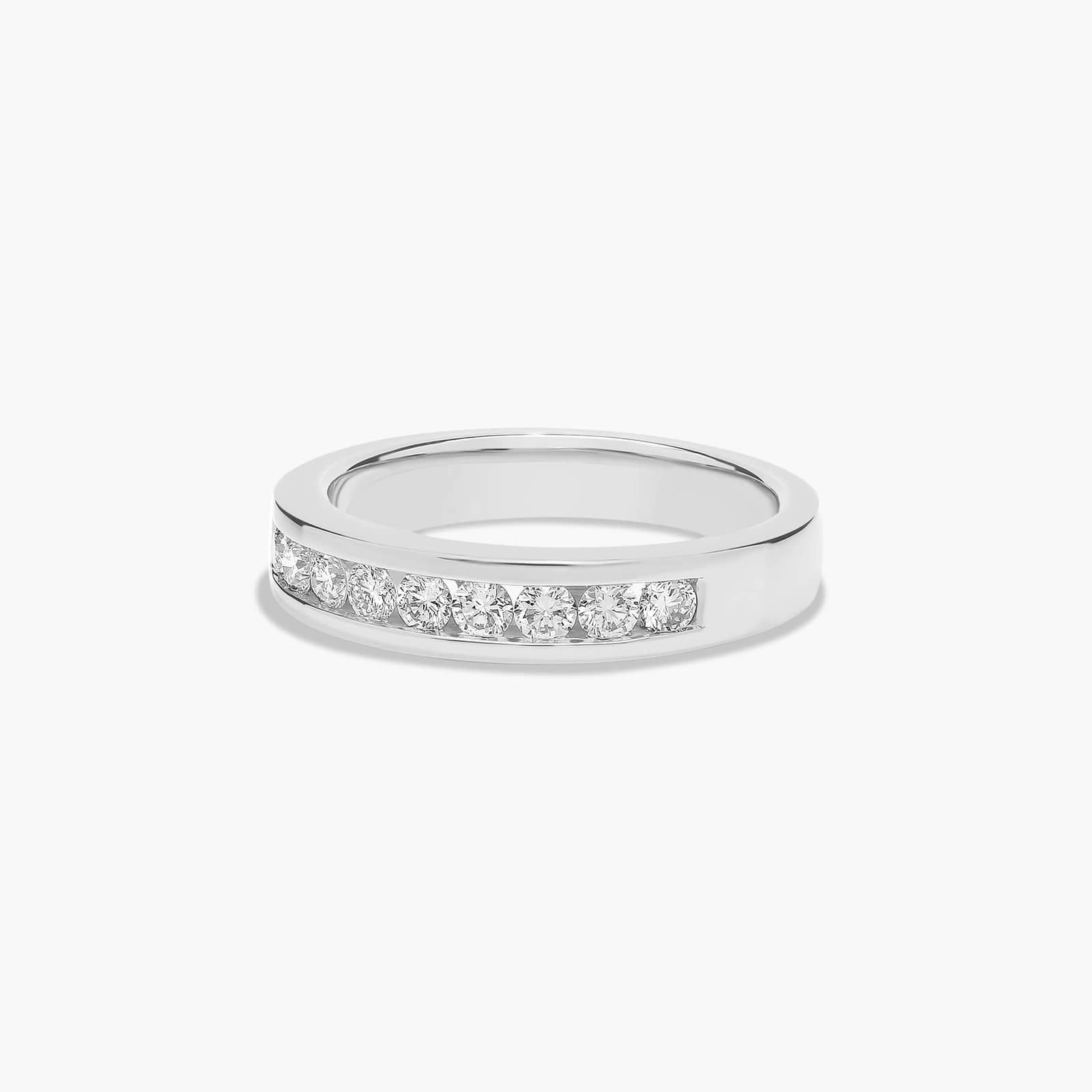 Channel Set Wedding Ring With 0.45 CTW Diamonds In 14K White Gold (3.50mm)