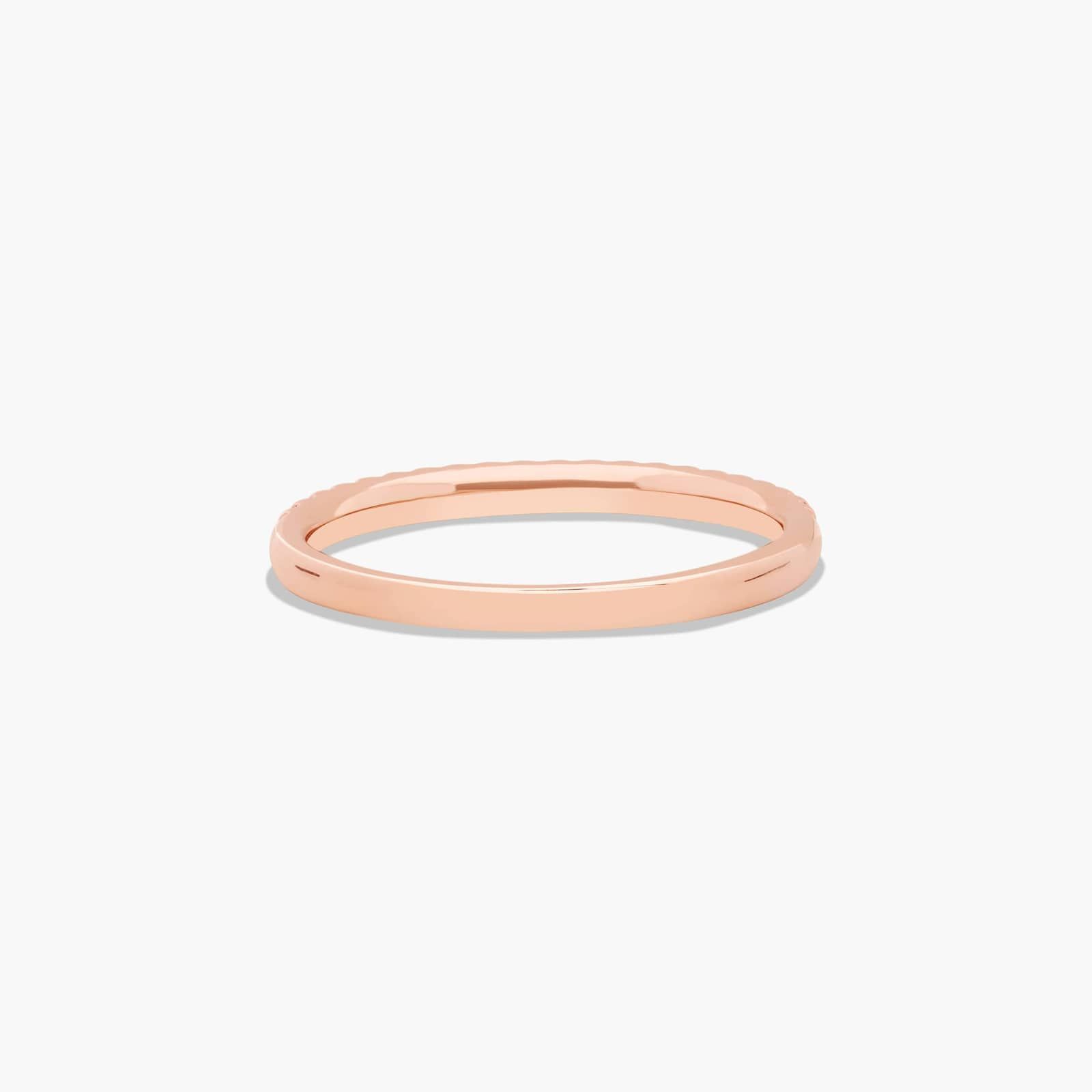 Thin Pavé Set Lab-Grown Diamond Wedding Ring In 14K Rose Gold (1.50mm)