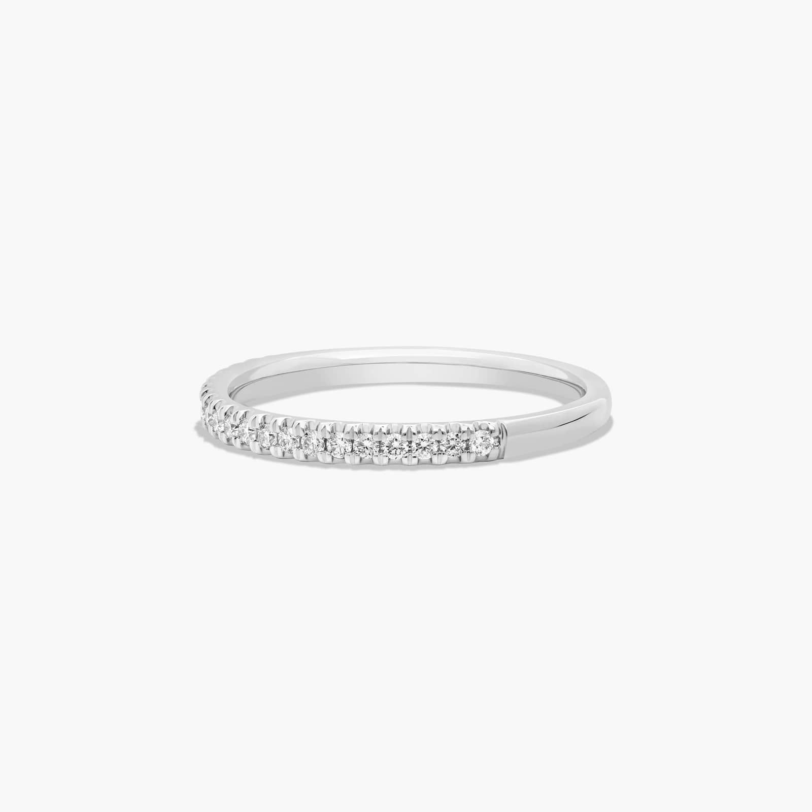 Thin Pavé Set Wedding Ring With 0.15 CTW Diamonds In Platinum (1.50mm)