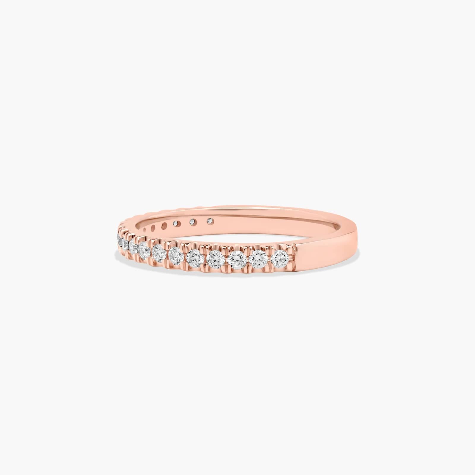 Art Nouveau Pavé Set Wedding Ring With 0.27 CTW Diamonds In 14K Rose Gold (2.00mm)