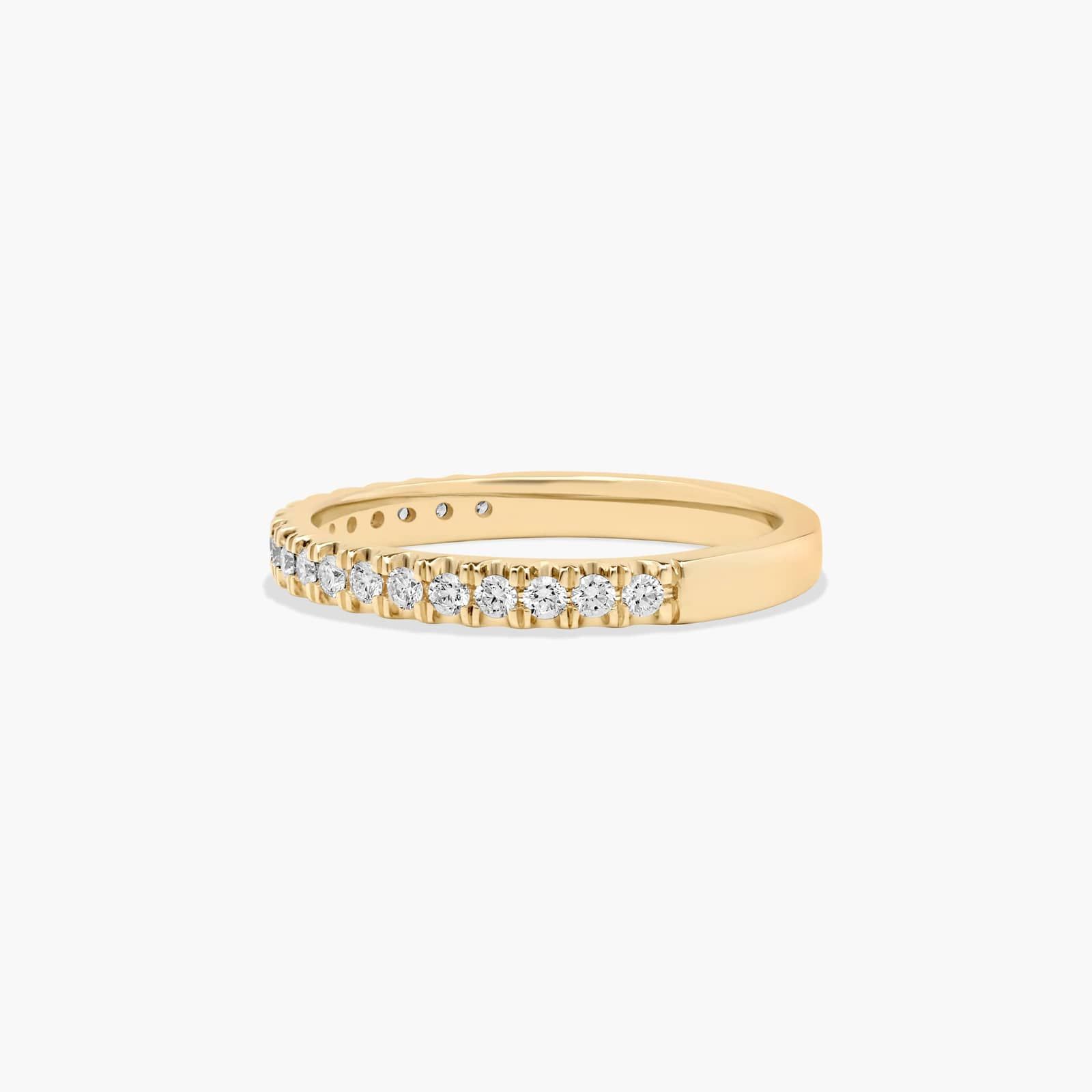 Art Nouveau Pavé Set Wedding Ring With 0.27 CTW Diamonds In 14K Yellow Gold (2.00mm)