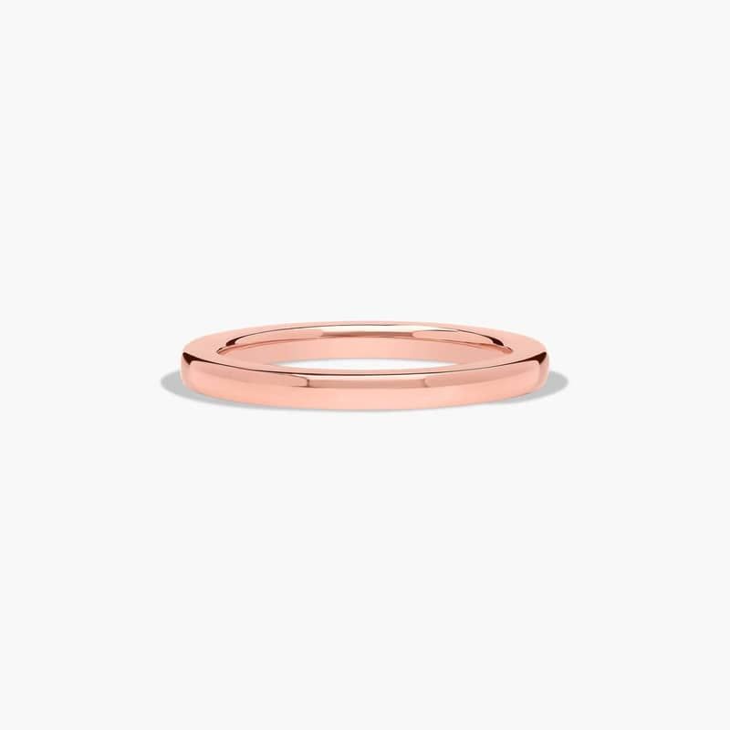 Comfort Fit Wedding Ring In 14K Rose Gold (2.00mm)
