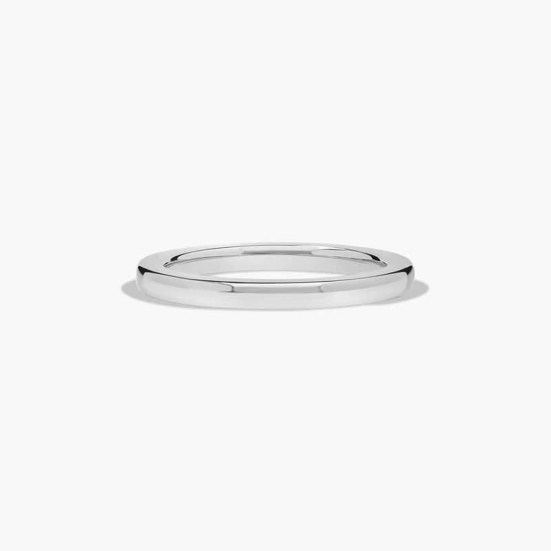 Comfort Fit Wedding Ring In 14K White Gold (2.00mm)