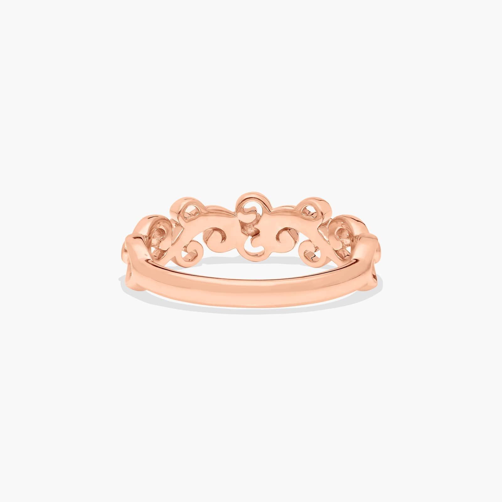 Blossoming Vine Diamond Wedding Ring In 14K Rose Gold (2.00mm)