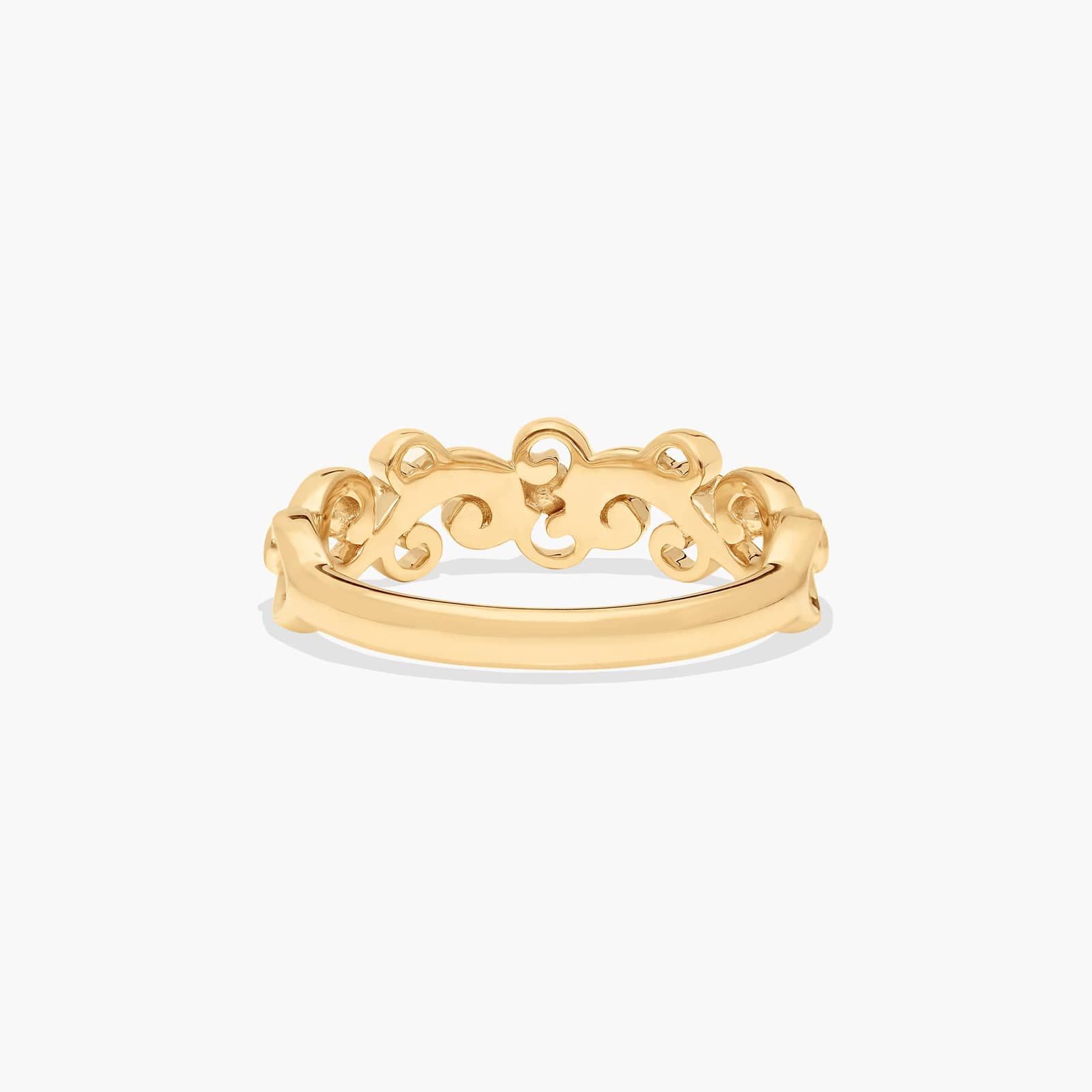 Blossoming Vine Diamond Wedding Ring In 14K Yellow Gold (2.00mm)