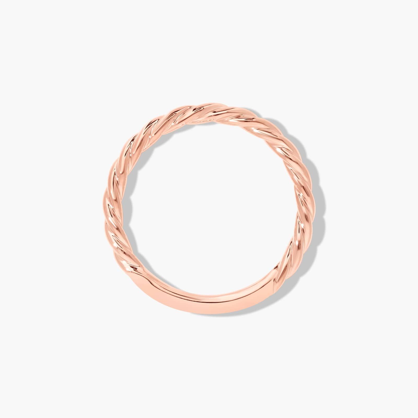 Cable Wedding Ring In 14K Rose Gold (2.00mm)