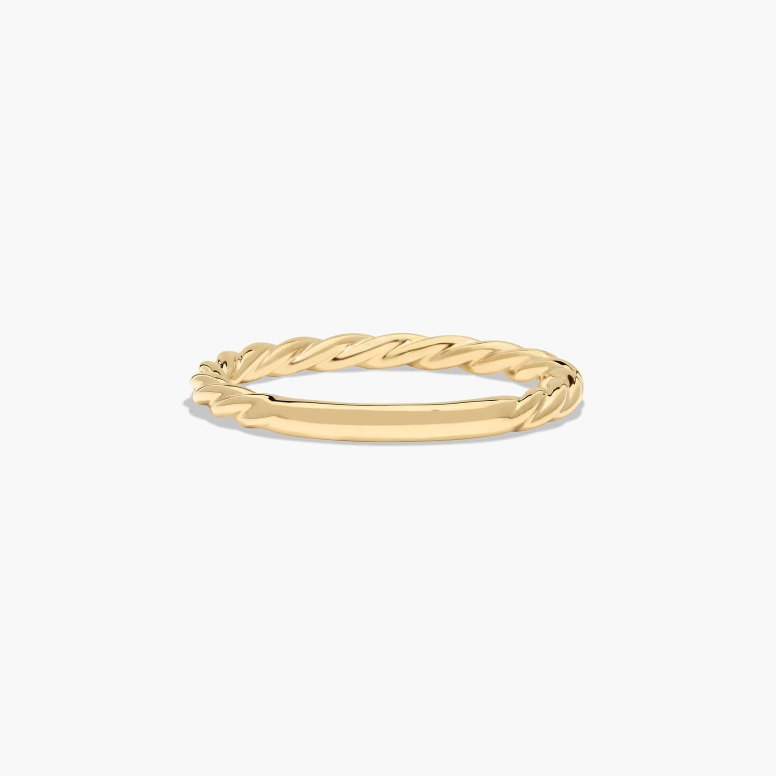Cable Wedding Ring In 14K Yellow Gold (2.00mm)