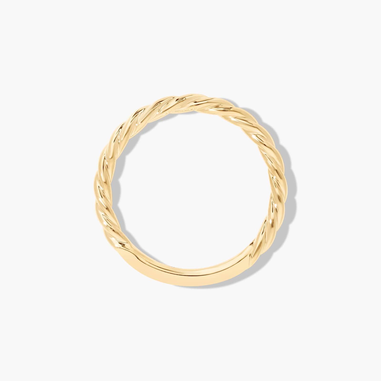 Cable Wedding Ring In 14K Yellow Gold (2.00mm)