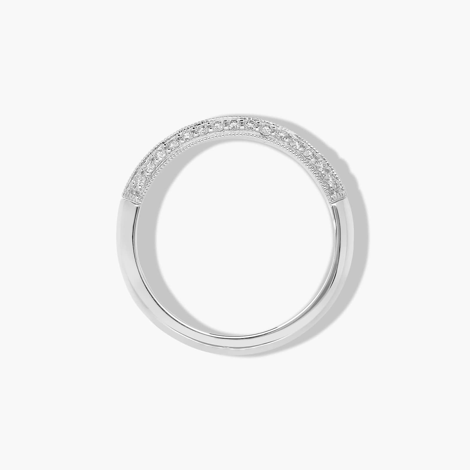 Pavé Knife Edge Cathedral Diamond Wedding Ring In Platinum (2.00mm)