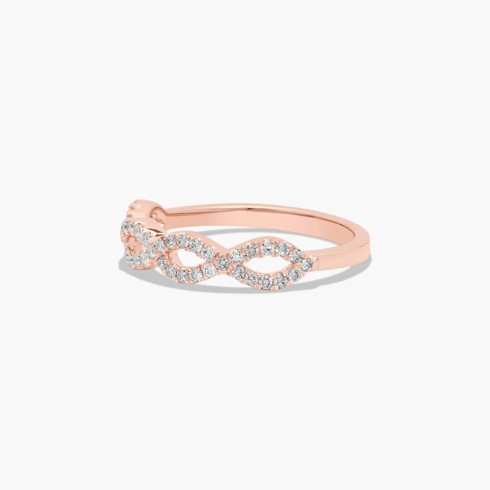 Pavé Infinity Diamond Wedding Ring In 14K Rose Gold (1.50mm)