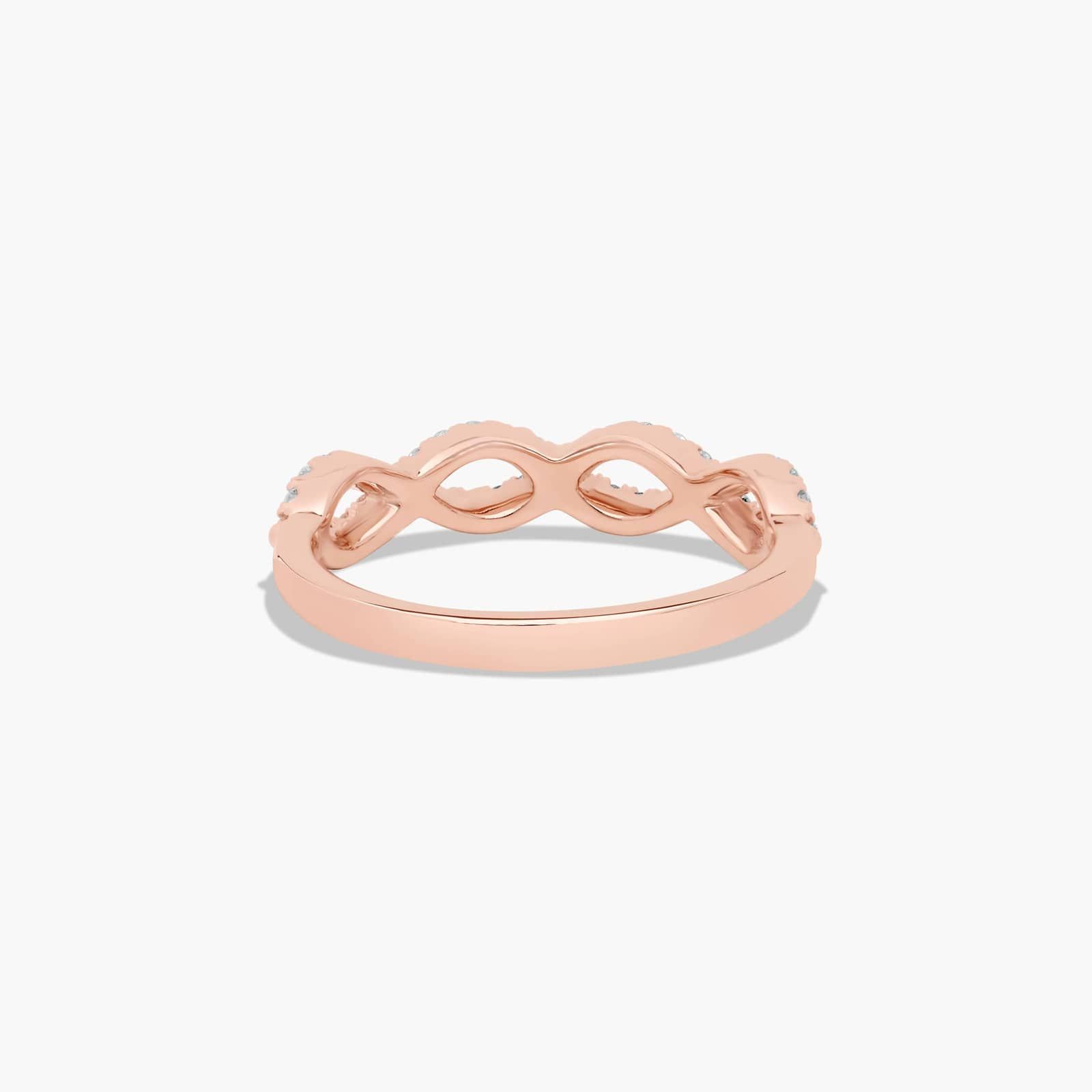 Pavé Infinity Diamond Wedding Ring In 14K Rose Gold (1.50mm)