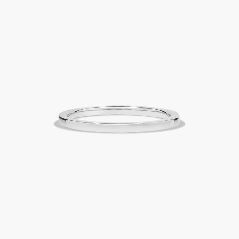 Comfort Fit Wedding Ring In 18K White Gold (1.50mm)
