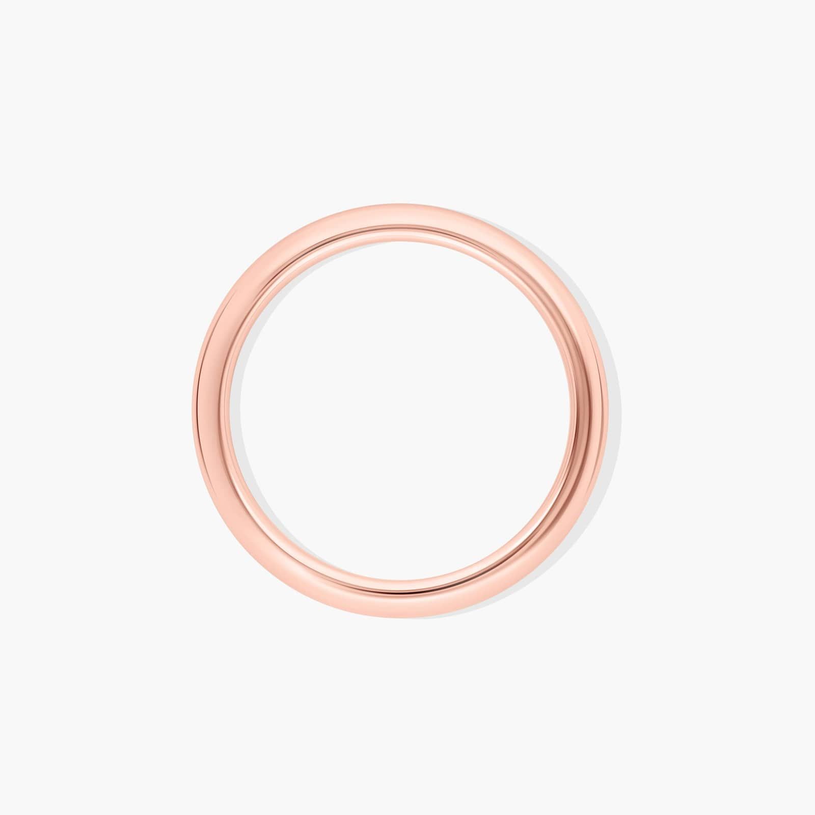 Rolled Wedding Ring In 14K Rose Gold (2.00mm)
