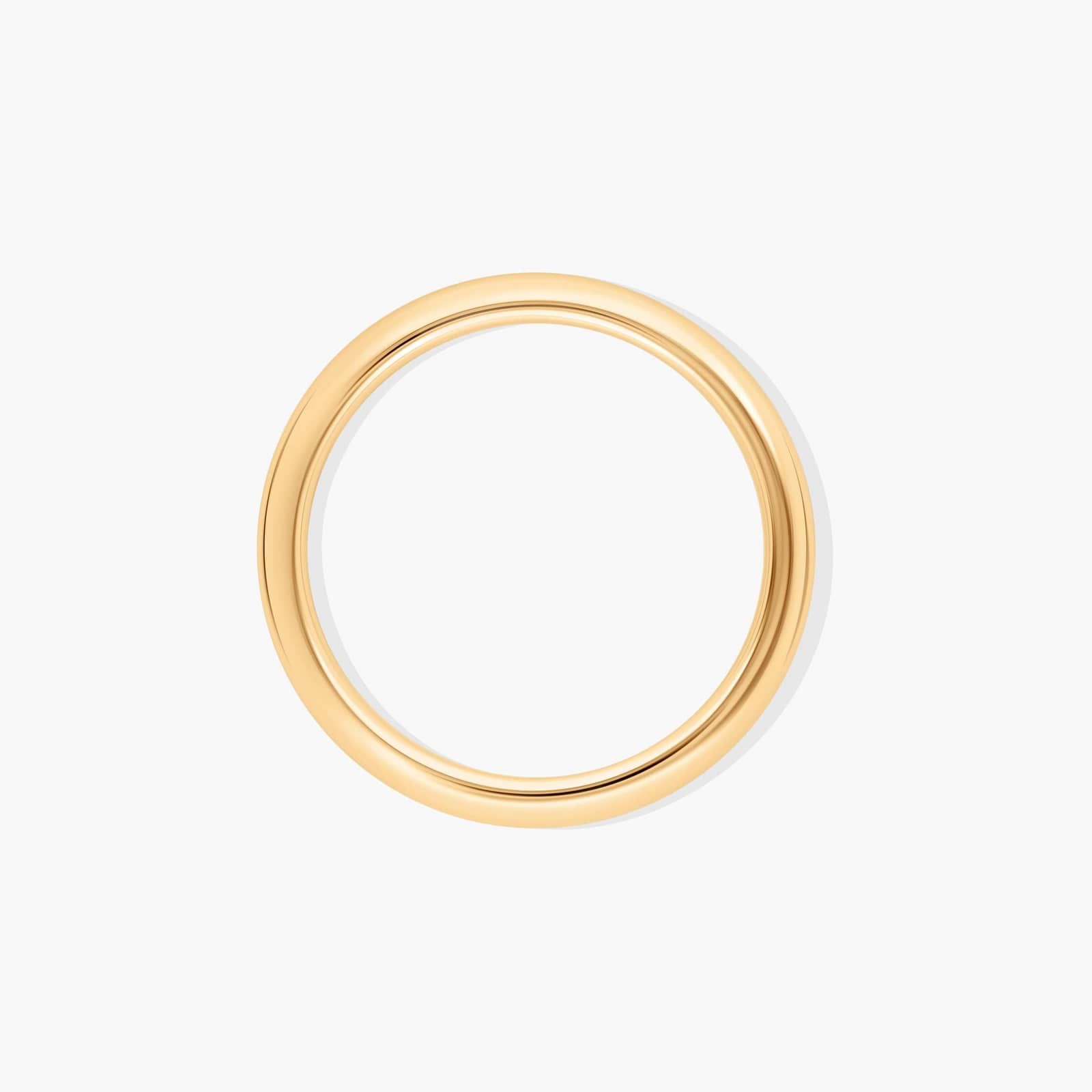 Rolled Wedding Ring In 18K Yellow Gold (2.00mm)